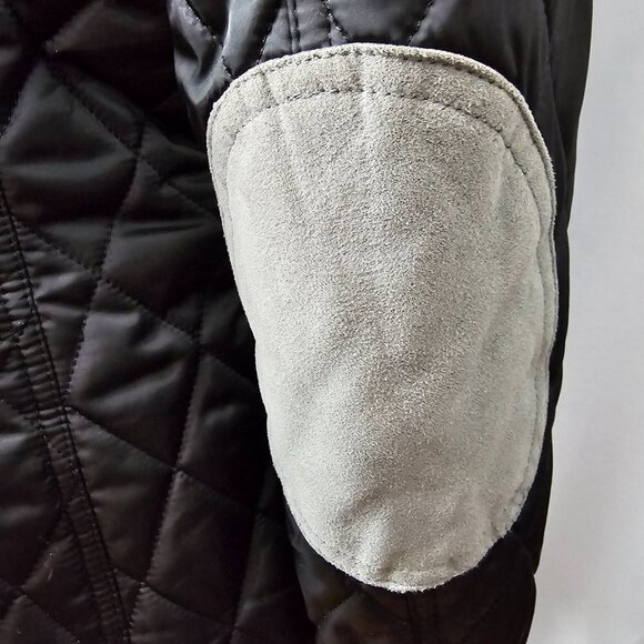 VINCE CAMUTO Quilted Faux Suede Trim Black Field Equestrian Jacket - Picture 16 of 16